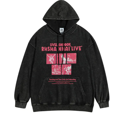 American Street Fashion Brand Distressed Leisure Couple Hoodies Vintage